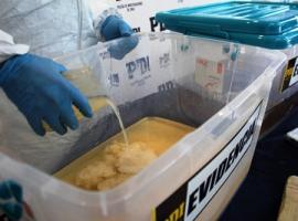 En el laboratorio se incautaron elementos químicos destinados a transformar narcóticos.