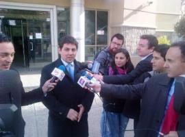 El fiscal Andrés Castellanos expuso en la audiencia judicial ante el Tribunal de Garantía de San Bernardo.