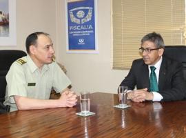 En la reunión el fiscal regional de Atacama deseó éxito en la gestión que emprenderá el nuevo jefe de zona de Carabineros.