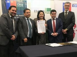 Representantes deL Ministerio Público de Antofagasta, Defensoría Penal Pública,  Gendarmería de Chile, Juzgado de Garantía y la Seremi de Justicia 