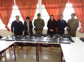 La Fiscalía de Andacollo y Carabineros retornaron los computadores sustraídos al Liceo Pedro Regalado Videla.