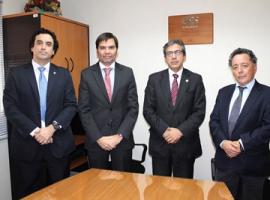 Fiscal jefe de Vallenar, Luis Zepeda; director ejecutivo, Néstor Gómez; fiscal regional de Atacama, Héctor Mella, y fiscal Alejandro Vidal.