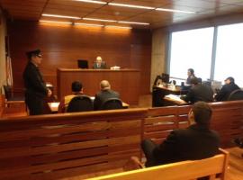 La audiencia ocurrió esta mañana en el centro de justicia.
