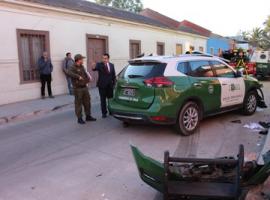 El impacto se generó en la esquina de las calles O´Higgins con Salas.