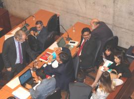 El Fiscal Regional Occidente, José Luis Pérez Calaf, previo al inicio de la audiencia