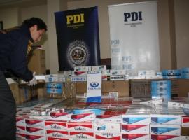 Aproximadamente un millón de unidades de cigarrillos