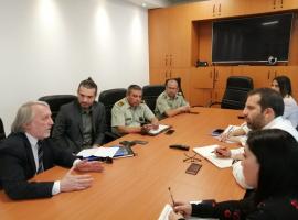 Fiscal Regional de Antofagasta, Alberto Ayala, durante el encuentro realizado en la Fiscalía Regional.