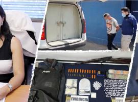 Fiscal Natalia Labraña junto a evidencia del caso.