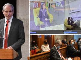 José Luis Pérez Calaf, quien asistió como Fiscal Nacional (s), quien entregó unas palabras a las/os asistentes a nombre del Ministerio Público.