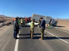 Fiscal jefe de Diego de Almagro, Fernando Pino, se constituyó en el lugar del accidente.