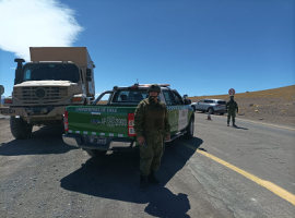 El sector Hito Cajón se ubica en la frontera con Bolivia.