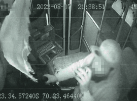 Una cámara interior campó al conductor durante su trayecto.