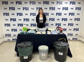 Ovoides, precursores químicos y drogas fueron incautadas por la PDI. 