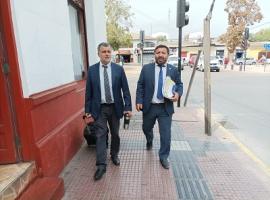 El Fiscal de Vicuña, Juan González (derecha) subrayó en los esclarecimientos de los homicidios en la comuna.