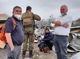 Trabajo en terreno en sectores del incendio