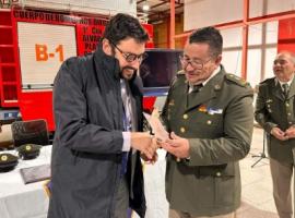 El fiscal Fernando Pino agradeció la entrega y destacó la buena comunicación con Bomberos.