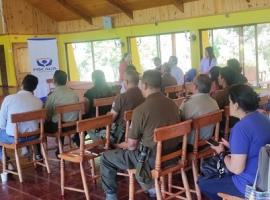 La comunidad siguió atentamente los contenidos del taller efectuado por la Fiscalía.