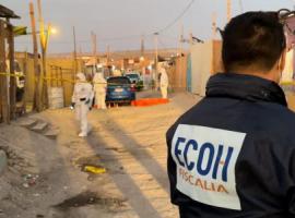 El equipo ECOH de la Fiscalía de Arica investiga, junto a Carabineros, ambos crímenes violentos.