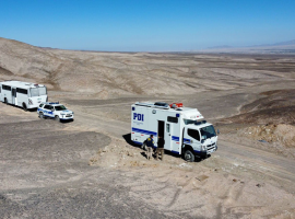 Equipos de la PDI realizaron pericias en el lugar de los hechos.