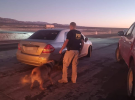 La banda fue detenida durante un control carretero.