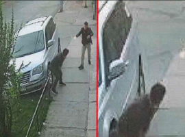 Fotos tomadas de las cámaras de seguridad que muestran el momento del homicidio
