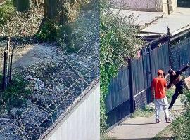 En la imagen se ve a jóvenes efectuando lanzamientos de droga.