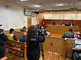 Audiencia de juicio oral en Tribunal Oral en lo Penal de Chillán.