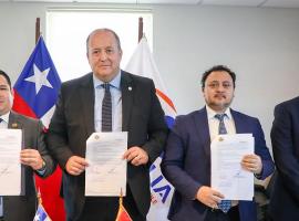 Fiscal General de Bolivia, Roger Mariaca; fiscal nacional, Ángel Valencia; fiscal regional de Arica y Parinacota, Mario Carrera; y el juez español integrante de  El PaCcto, José Villodre.