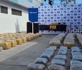 Tarapacá: Fiscalía y PDI detienen banda criminal con 618 kilos de marihuana y cocaína